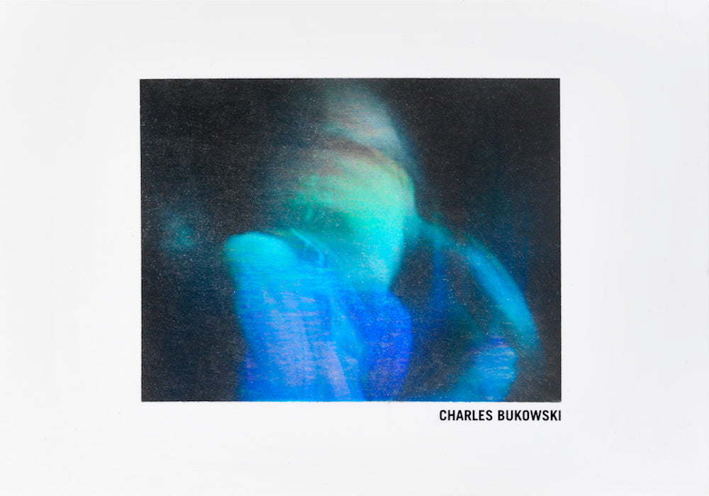 CHARLES BUKOWSKI limited edition holographic card for sale from ELMS LESTERS